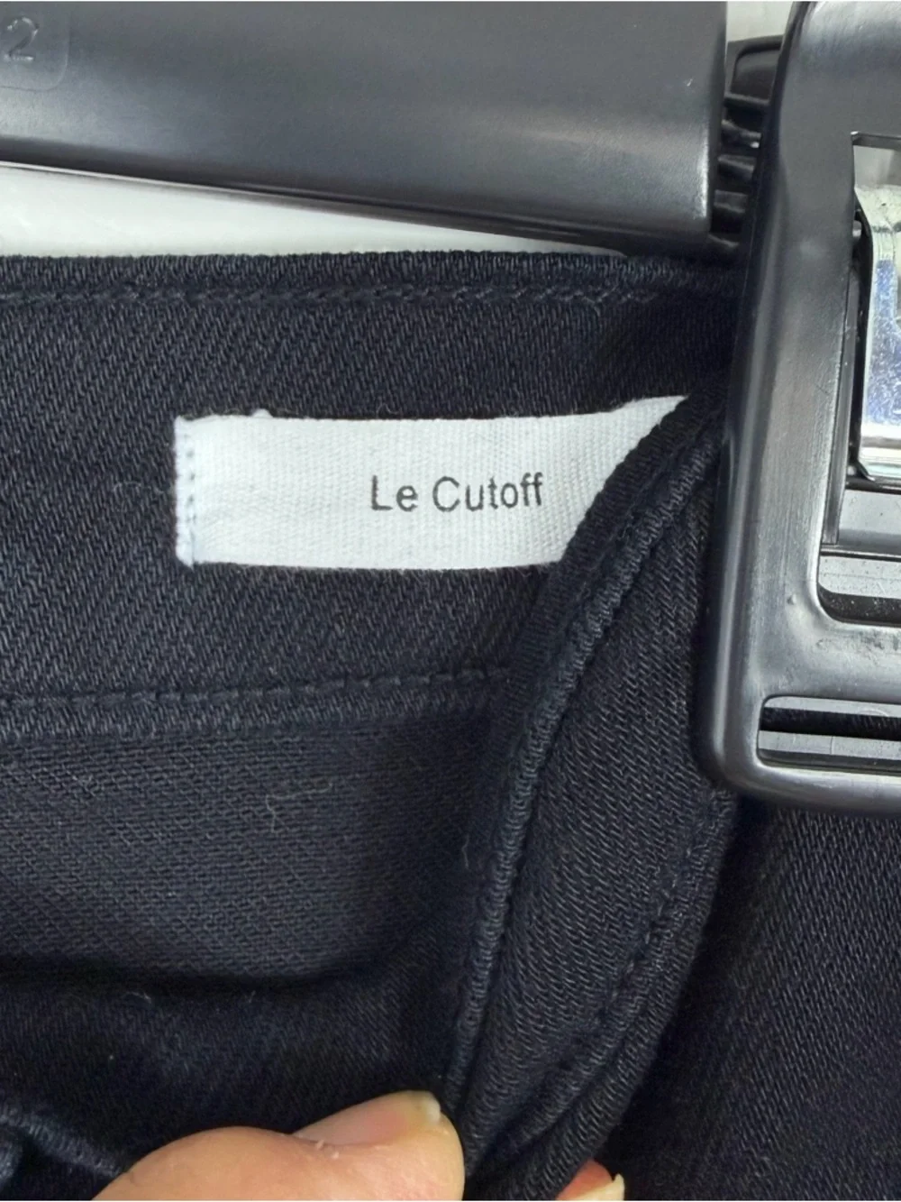 FRAME Le Cutoff Denim Shorts - Black sz 27 - Picture 5 of 7